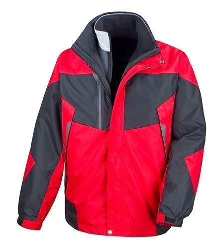 冬出品 Kurtka robocza ocieplana 3w1 wodoodporna czerwona- odzież ochronna